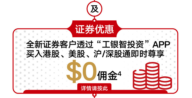 线上开立中国工商银行（亚洲）综合账户、综合投资账户及信用卡尊享5重优惠