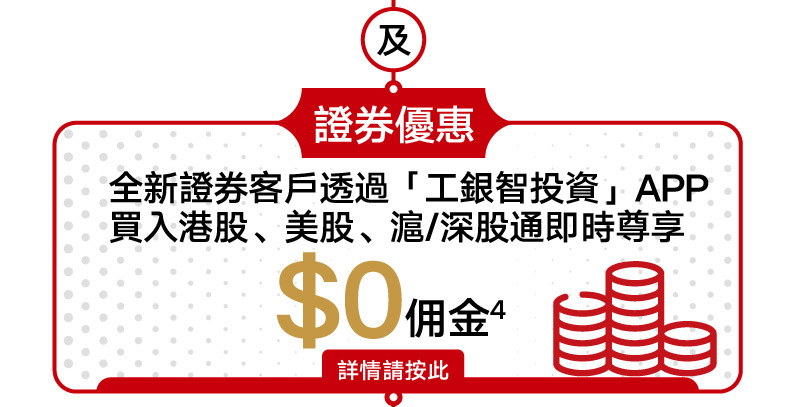 線上開立中國工商銀行（亞洲）綜合賬戶、綜合投資賬戶及信用卡尊享5重優惠