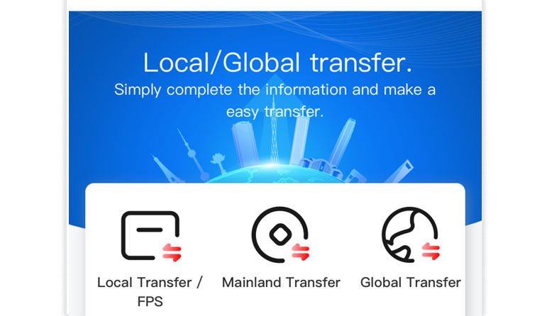 Select 'Local Transfer/FPS' on the main page of Transfer&Remittance