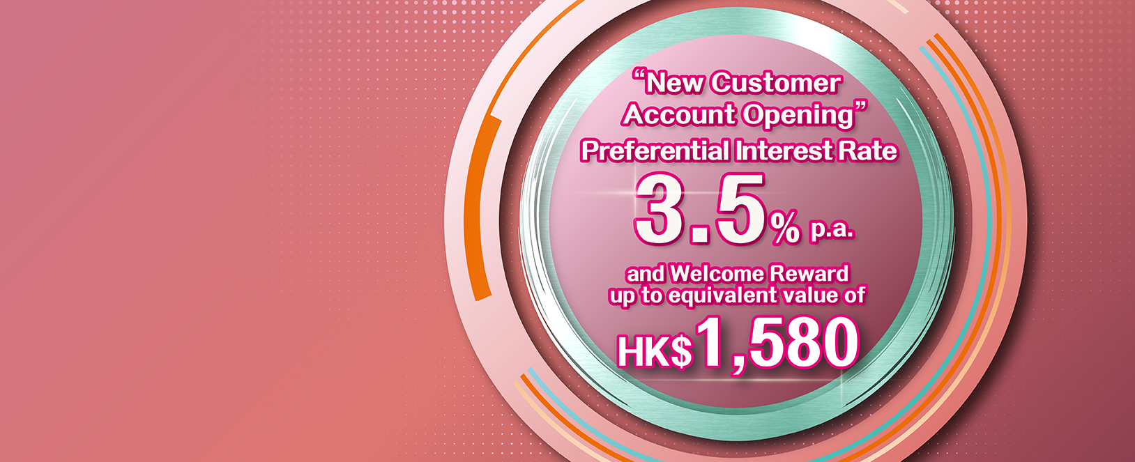 Mobile Banking “New Customer Account Opening” Preferential Interest Rate 3.5% p.a. and Welcome Reward up to equivalent value of HK$1,580