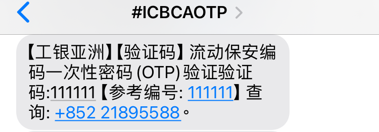 一次性密码短讯